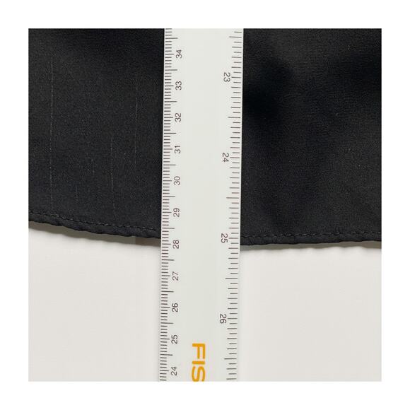 Zara Ruffle Front Blouse Small Feminine Black Office Top Front Pockets - Picture 6 of 12